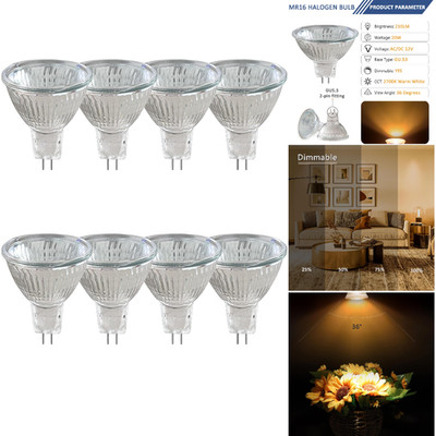 Halogenstrahler MR16 GU5 20W 12V Dimmbar Warmweiß