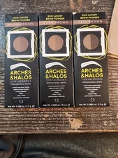 Lot Of 3 Arches and Halos Duo Luxury Brow Powder - Dark Brown