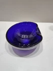 Elsa Peretti for Tiffany & Co Cobalt Thumbprint Bowl 7” Signed & Engraved EUC
