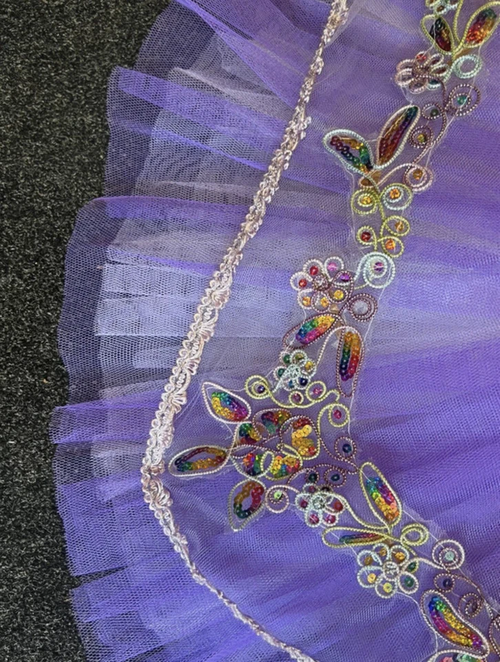 Stunning Professional Lilac Sequin Embroided Child's Tutu ~ Chest Size 32" - 34" - Image 4 of 4