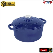 Lodge Cast Iron 5.5qt Indigo Enameled Dutch Oven