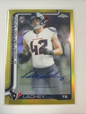 Luke Lachey 2025 Topps Chrome Football Yellow Refractor Rookie Auto /275