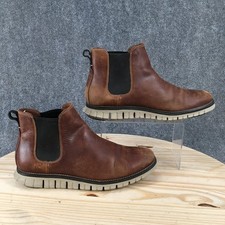 Cole Haan ZEROGRAND Boots Mens 9.5 M Chelsea Ankle Boot C30164 Brown Leather