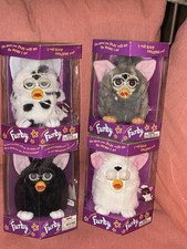 Vintage 1998 Furby Lot of 4 Tiger Electronics, New In Box Minor Box creases