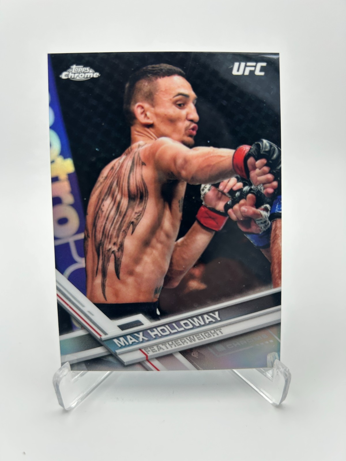 2017 Topps Chrome UFC MAX HOLLOWAY 87 Base Refractor MMA Ultimate Fighting