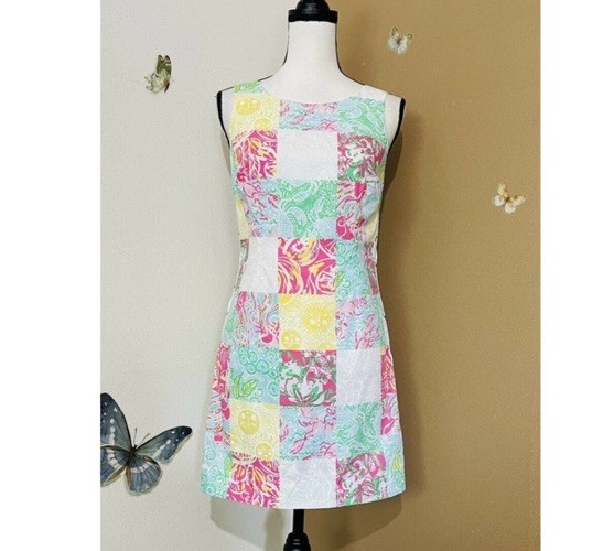 Lilly Pulitzer Multi State Patch Patchwork Delia … - image 4