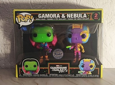Funko Pop Gamora & Nebula Special Edition Black Light 2 Pack Guardians Of Galaxy