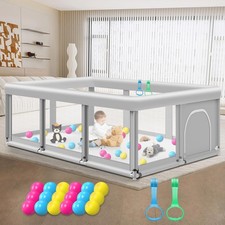 Large Baby Playpen 74x50 Indoor Outdoor Play Yard Toddler Activity Center Mesh