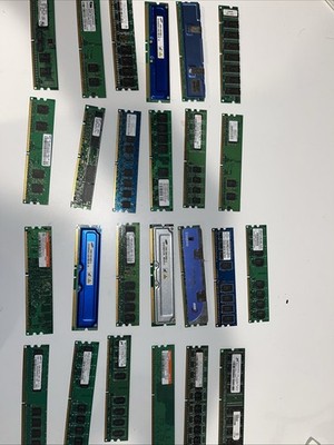 Assorted Untested DDR And DDR2 Ram 25 PCS