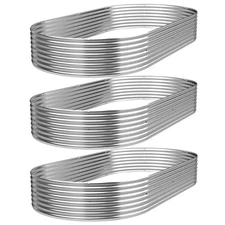3 Pack Galvanized Raised Garden Bed Outdoor Metal for Vegetables Steel Beds
