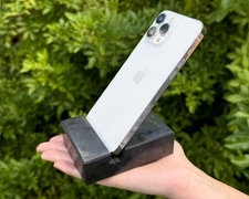 Shungite Cellphone Holder - EMF Protection Phone Holder, Polished Shungite Stone