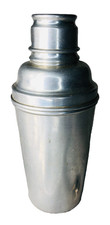 Metal Metalware Cocktail Shaker Cannister Bottle Vintage ra