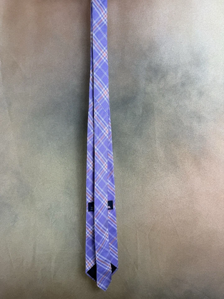 Corbata 100% seda Brooks Brothers púrpura/naranja/blanco Foto 4 de 4