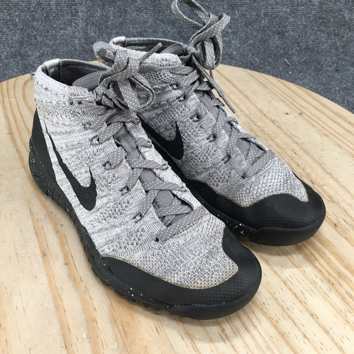 Nike Shoes Mens 7 Flyknit Trainer Chukka FSB Sneakers Gray Lace Up
