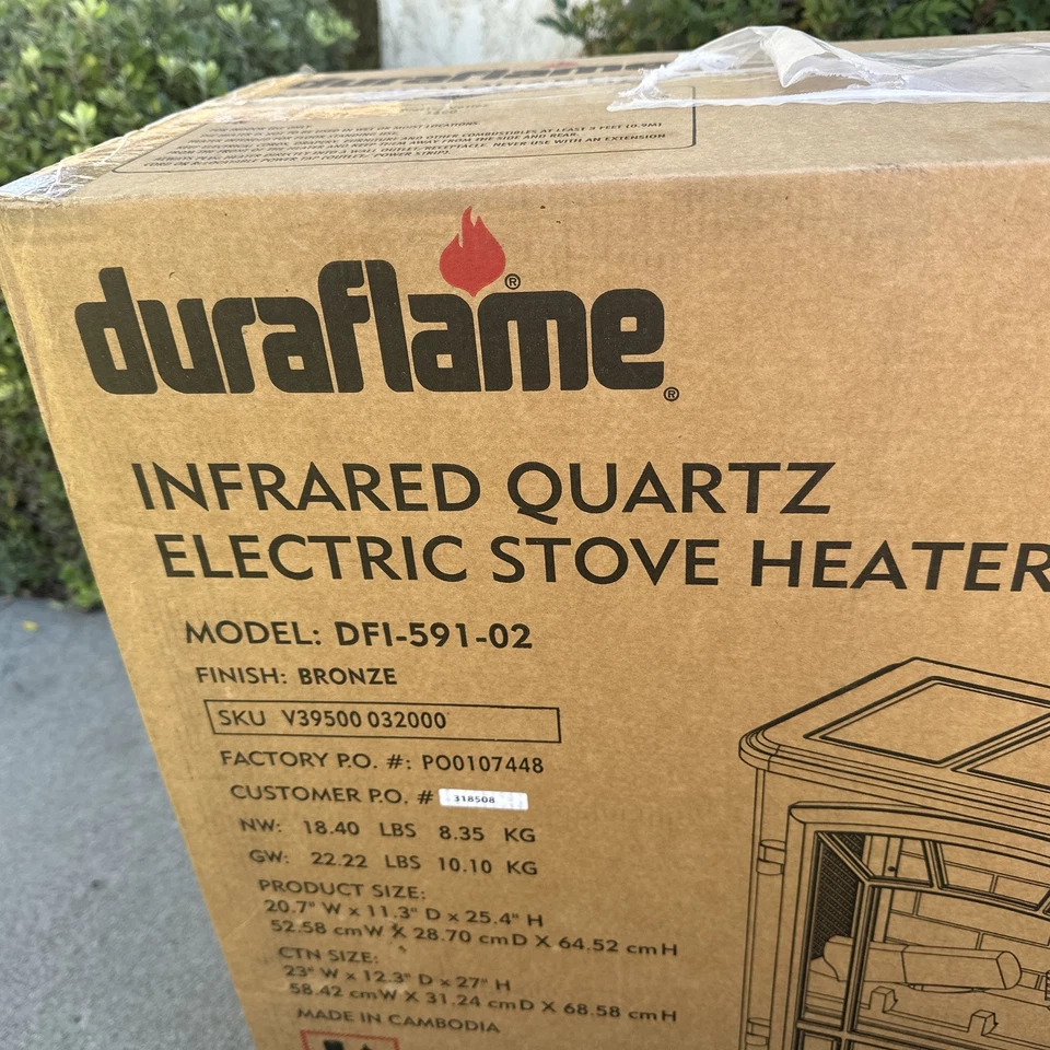 Duraflame Chimenea Eléctrica Independiente Estufa Calentador con Control Remoto DFI-591-02 Foto 3 de 4