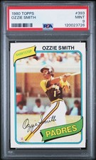 1980 Topps Baseball #393 Ozzie Smith PSA 9