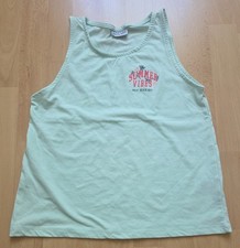 Achsel-Shirt Gr. 146/152 in Hellgrün mit Gli...