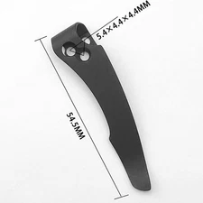 1PC Matte Black Titanium Deep Pocket Clip For Cold Steel Recon 1 Folder NEW