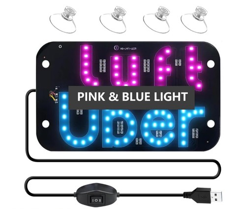LED Light Sign for Car, Taxi Windshield Light Sign,USB Car LED Display