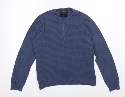 Thread Bare Herren Strickpullover Pullover blau Größe L