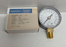 NEW IN BOX ASHCROFT 2" 0-15 PSI 1/4" NPT PRESSURE GAUGE 20W1005PH-02L-15