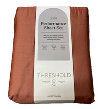 Threshold 400 Thread Count Cotton Sateen 4-Piece Sheet Set Luxurious Queen