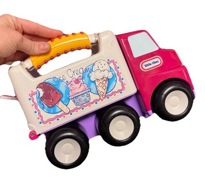 VTG Little Tikes Handle Haulers Pink Purple Ice Cream Girl Truck