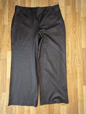 NWT Express Columnist Trouser High Rise stretch brown shine pants sz XL org. 68