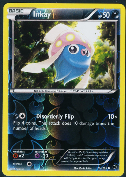 Pokemon - Breakthrough - Inkay - 93/162 -  Reverse Holo - NM/M