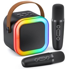 Karaoke Machine for Kids Adults, Portable Bluetooth Mini Karaoke Microphone Sing