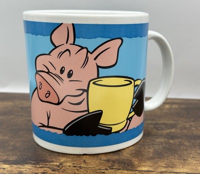 90 s The Yak Pack PIG Mug  My Cup Of Mud!  Cartoon Large Coffee Cup Funny Gift