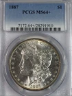 1887-P Morgan Dollar PCGS MS64++ Graded Silver $1 Coin