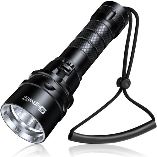 Scuba Diving Flashlight Dive Torch 2000 Lumen Waterproof Underwater XM-L2 LED...