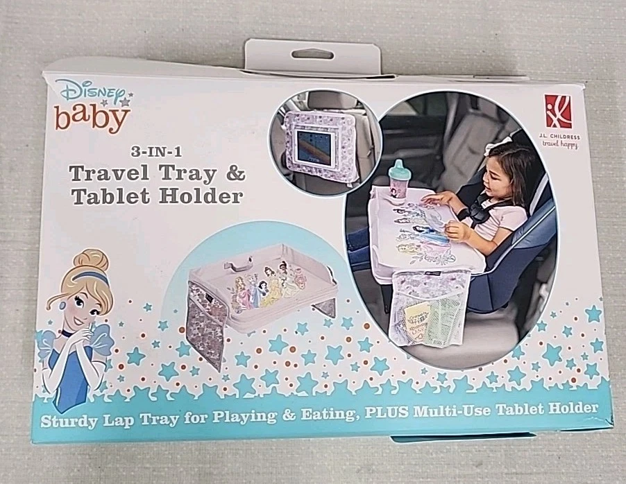 Bandeja de viaje 3 en 1 para bebé Disney y soporte para tableta iPad - Bandeja de regazo para asiento de coche para T... Foto 2 de 3