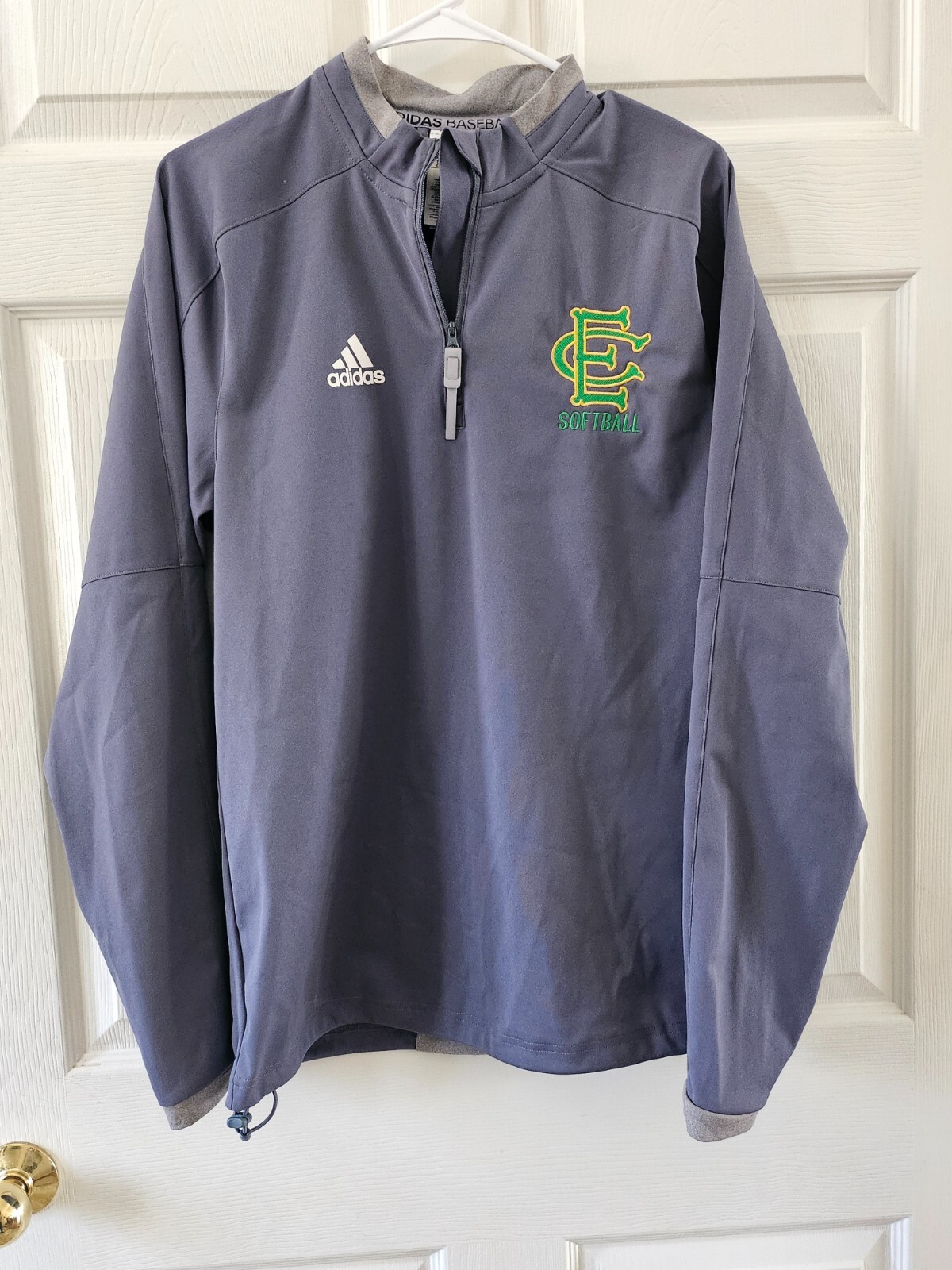 Camiseta deportiva ADIDAS Eastern Comet Softbol EE. UU. Tirador de cremallera Gris XS