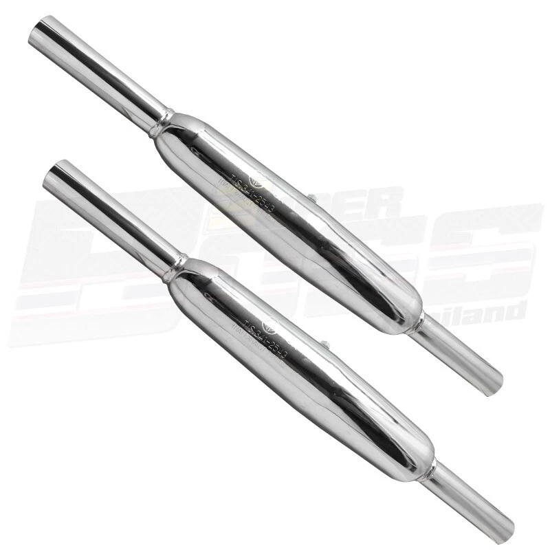 Silenciador de escape para HONDA CB250 CB350 R+L ***Estilo TR*** Foto 2 de 4