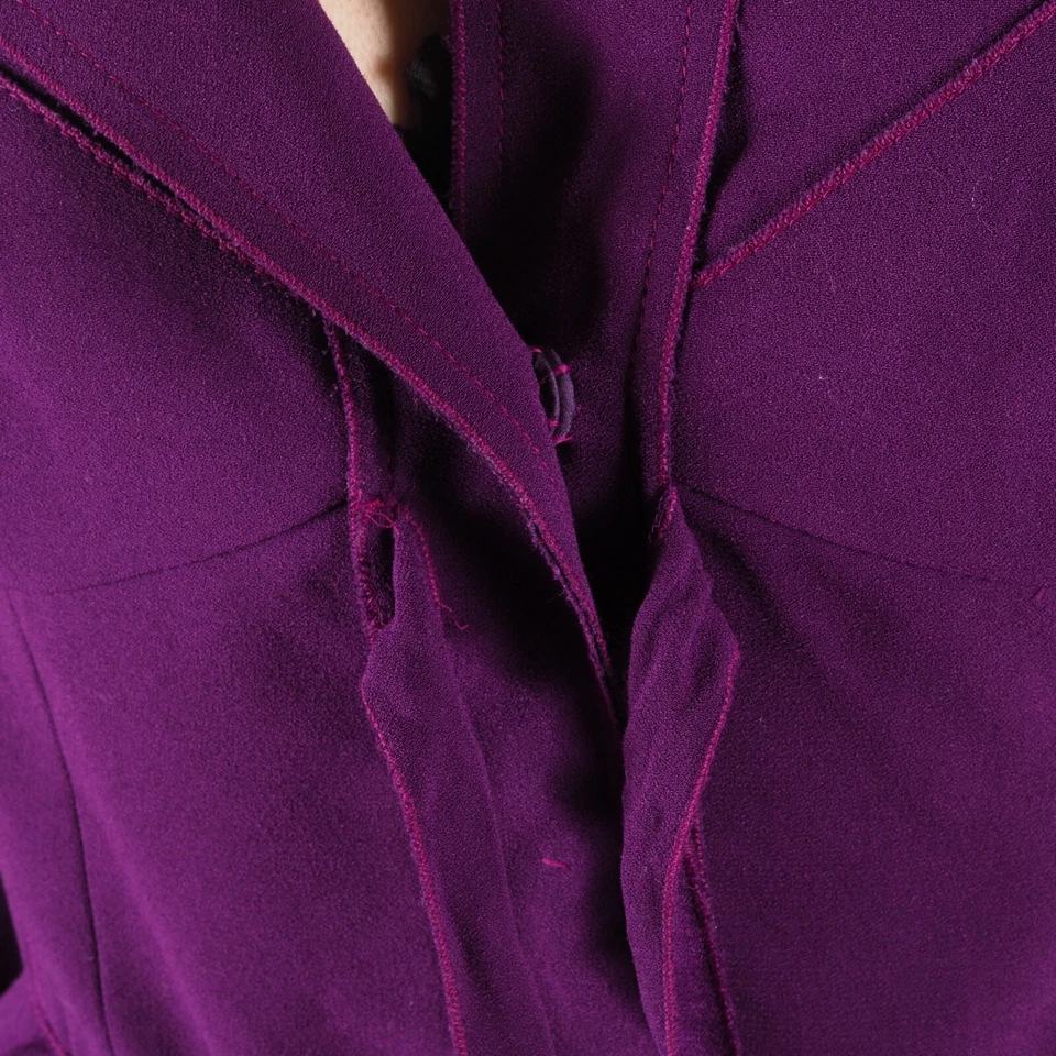 Chaqueta ligera para mujer PRADA vintage púrpura seda talla IT 42 / US 6 Foto 4 de 4