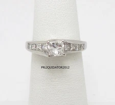 1CT Natural Princess Diamond Engagement Wedding Bridal Ring 14K White Gold