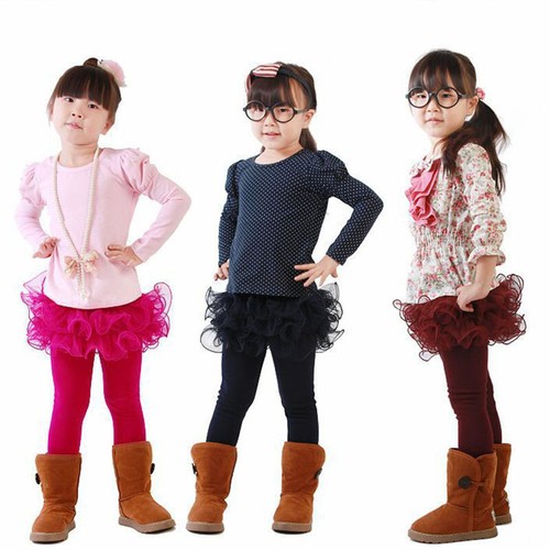 Girls Kids Fleece Lined Leggings Stretch Plus Velvet Thermal Slim Trousers Pants - Picture 7 of 28