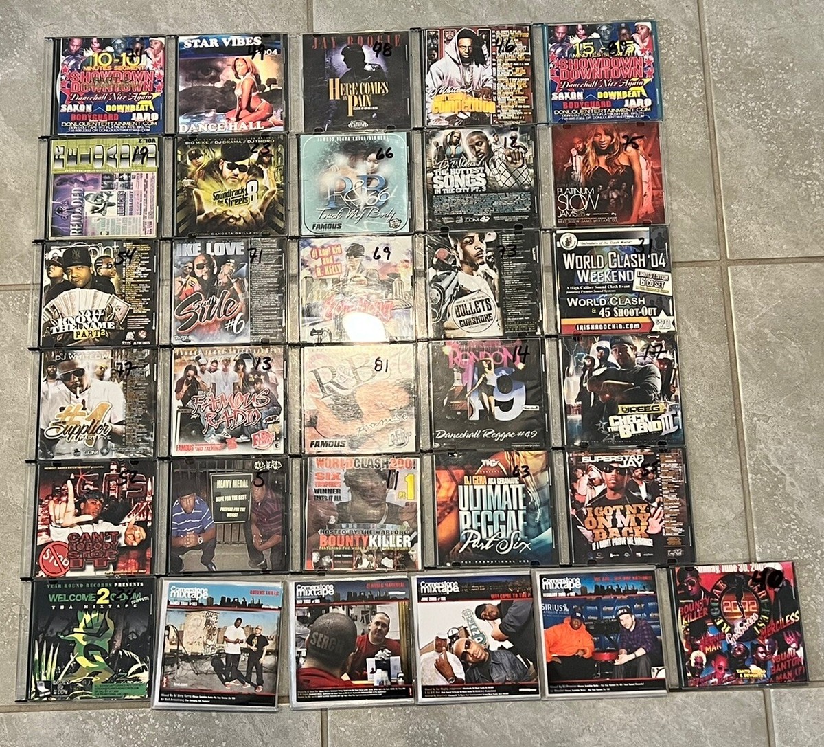 Lot of 30 Mixtape Hip Hop Lit Promo CD's! Old School & Early