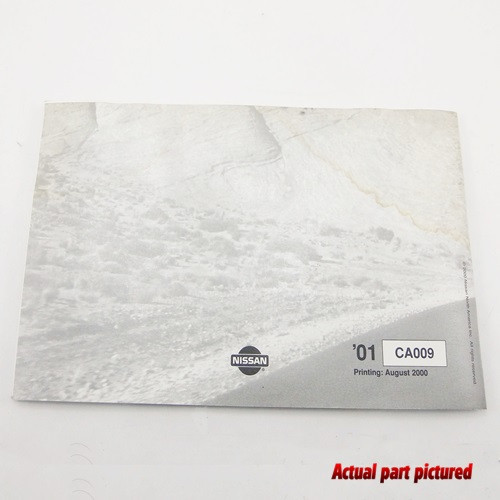 2001 Nissan Sentra OWNER'S MANUAL Supplement Maintenance Log Warranty Black Case - Picture 5 of 11