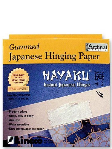 Lineco Hayaku Japanese Hinging Tape 1 in. x 100 ft. - Picture 2 of 2