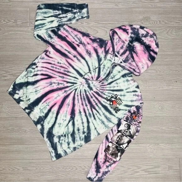 Nwt rue 21 plus poetic justice 2pac tie dye hoodie sweatshirt 1x