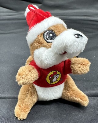 Santa Buc-ee Beaver Buc-ee's Holiday Christmas Plush Keychain Ornament Bucees