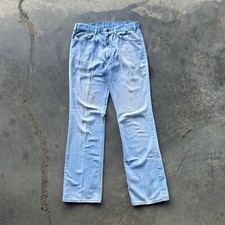Vintage 1970's Levi's Orange Tab Jeans Men's Light Wash Blue Straight Leg Denim