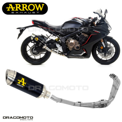 2021 HONDA CB / CBR 650 R 2022 ARROW ALU Black THUNDER Complete System