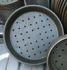 Commercial Aluminum Deep Dish Perforated Pizza Pan 9x1.5 cake pie round nesting