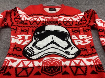Star Wars Sweater Mens Small STORMTROOPER Knit Christmas