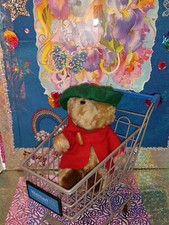 Vtg.  Eden Toys Product Of England "Paddington Bear" w/Red Coat '1981 7.5"Plush 