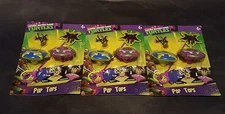 Nickelodeon TMNT Pop Top Toys 3 New Packages Teenage Mutant Ninja Turtles , NIP